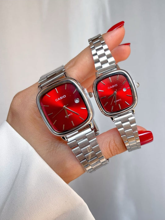 Casio Silver red Duo (Cadran rouge Premium)