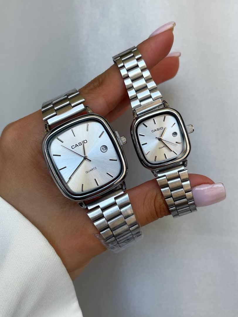Casio Silver Acier Duo (Cadran blanc)
